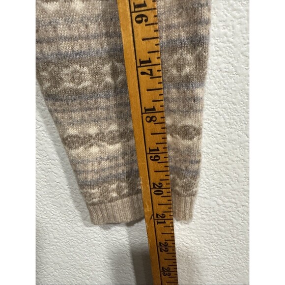 Talbots Sweater Womens Small Fair Isle Tan Wool/Rayon - Picture 8 of 10